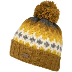 Cheap Bonnet à Pompon à Revers moutarde Femme Bonnets À Pompon|Bonnets