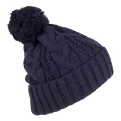 Fashion Bonnet à Pompon à Torsades bleu marine JAXON & JAMES Femme Chapeaux Hiver|Bonnets À Pompon