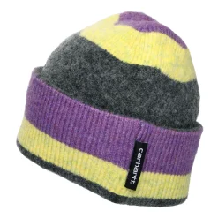 Best Sale Bonnet à Rayures Sundling violet-jaune-anthracite Femme Bonnets|Chapeaux Hiver