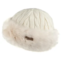 Cheap Bonnet à Torsades et Fausse Fourrure blanc hiver Femme Fausse Fourrure|Chapeaux Hiver