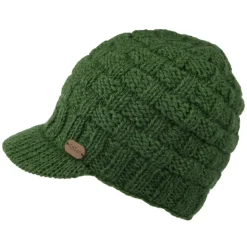 Best Bonnet à Visière Maille Nattée olive Femme Bonnets|Chapeaux Hiver