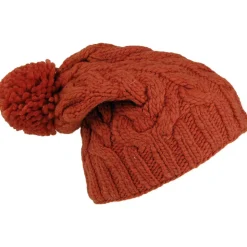 Discount Bonnet Long à Pompon ocre Femme Bonnets À Pompon|Bonnets