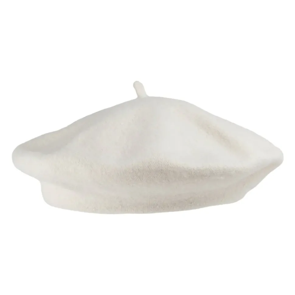 Best Sale Béret en Laine blanc cassé JAXON & JAMES Femme Bérets|Chapeaux Femme