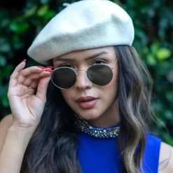 Best Sale Béret en Laine blanc cassé JAXON & JAMES Femme Bérets|Chapeaux Femme