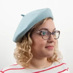 Best Sale Béret en Laine bleu clair JAXON & JAMES Femme Bérets|Chapeaux Femme