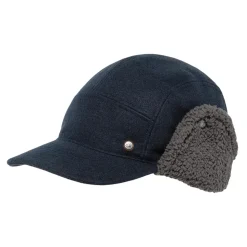 Store Casquette 5 Panel Recyclée Avec Protège-Oreilles Frontier bleu marine foncé Femme/Homme Chapeaux Hiver|Chapeaux Anti Uv