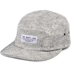 Discount Casquette 5 Panel Waves en Coton blanc-noir Homme Casquettes Homme