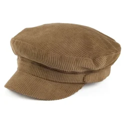 Best Sale Casquette de Marin en Velours Côtelé Mariner marron clair Femme Casquettes Femme|Casquettes De Marin