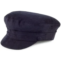 Cheap Casquette de Marin en Velours Côtelé Mariner bleu marine Femme Casquettes Femme|Casquettes De Marin