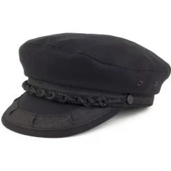 Shop Casquette de Marin Grec en Laine noir JAXON & JAMES Femme/Homme Grandes Tailles|Casquettes De Marin