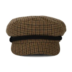 Store Casquette de Marin Pied-de-Poule caramel-noir Femme/Homme Casquettes De Marin|Casquettes De Marin