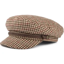 Cheap Casquette de Marin Pied-de-Poule sable-marron-rouille Femme/Homme Grandes Tailles|Casquettes De Marin