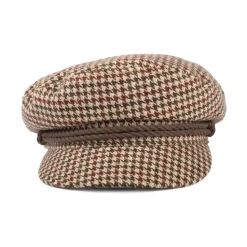 Cheap Casquette de Marin Pied-de-Poule sable-marron-rouille Femme/Homme Grandes Tailles|Casquettes De Marin