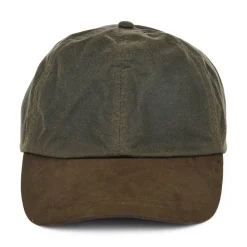 Clearance Casquette en Coton Ciré olive-marron Homme Chapeaux De Pluie|Casquettes De Baseball