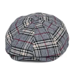 New Casquette Gavroche à Carreaux Brood bleu-blanc cassé Femme/Homme Casquettes Plates|Casquettes Plates