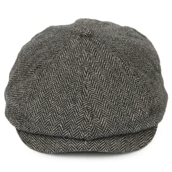 Shop Casquette Gavroche à Chevrons Brood gris-noir Femme/Homme Casquettes Plates|Grandes Tailles