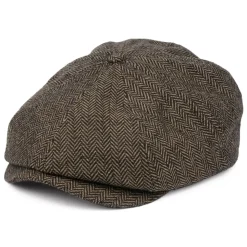 Best Casquette Gavroche à Chevrons Brood marron-khaki Femme/Homme Casquettes Plates|Grandes Tailles