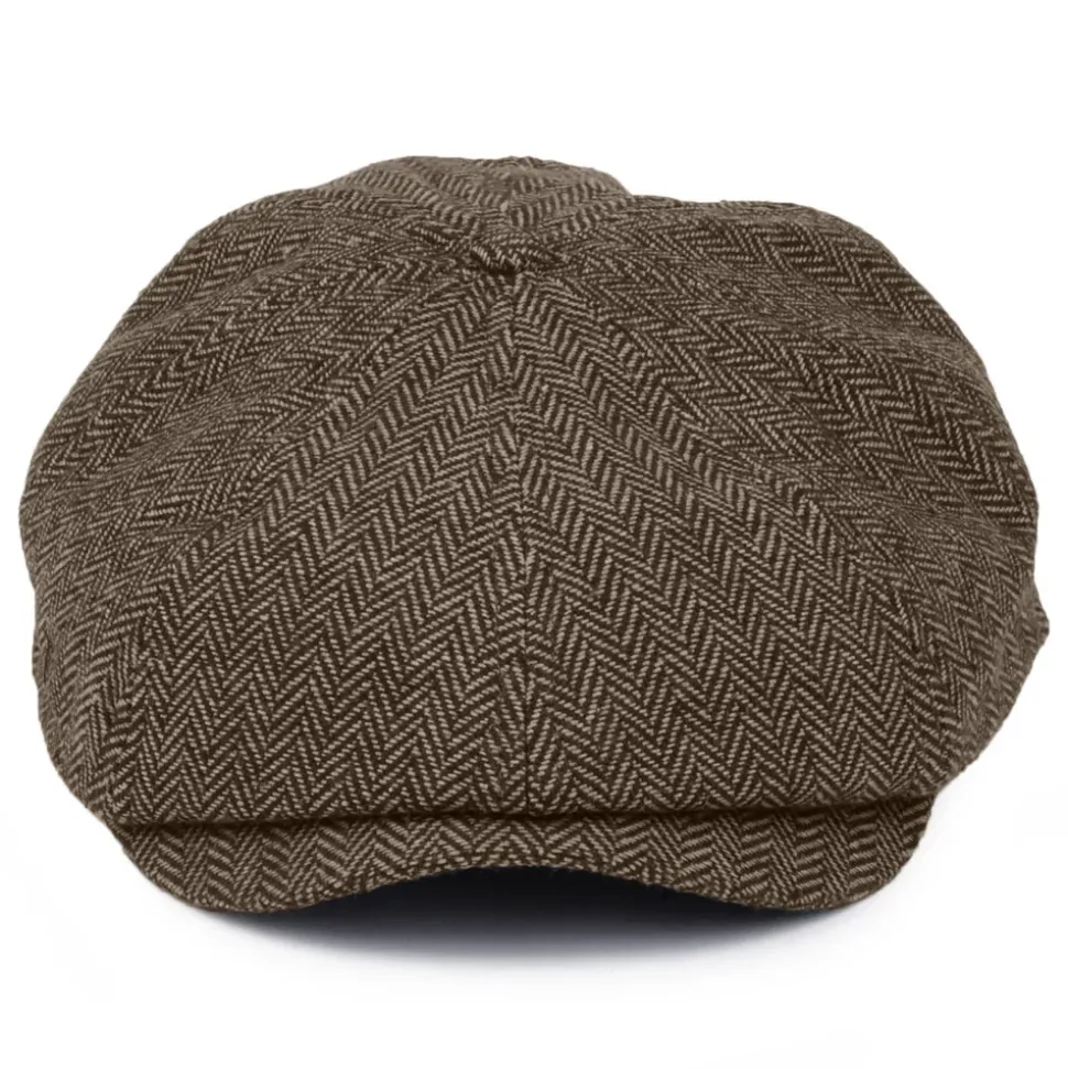Best Casquette Gavroche à Chevrons Brood marron-khaki Femme/Homme Casquettes Plates|Grandes Tailles