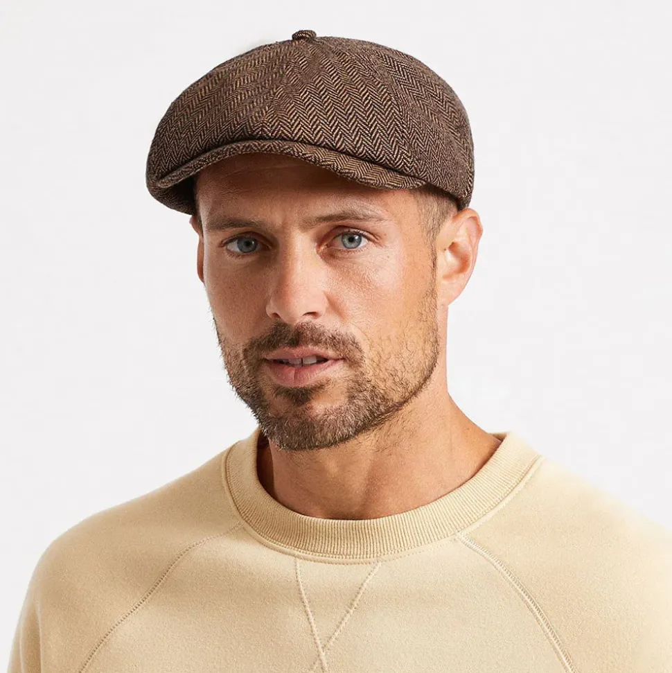 Best Casquette Gavroche à Chevrons Brood marron-khaki Femme/Homme Casquettes Plates|Grandes Tailles