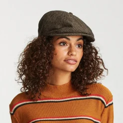 Best Casquette Gavroche à Chevrons Brood marron-khaki Femme/Homme Casquettes Plates|Grandes Tailles