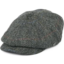 Flash Sale Casquette Gavroche en Harris Tweed à Chevrons Carloway mélange de gris Femme/Homme Casquettes Plates|Chapeaux Hiver