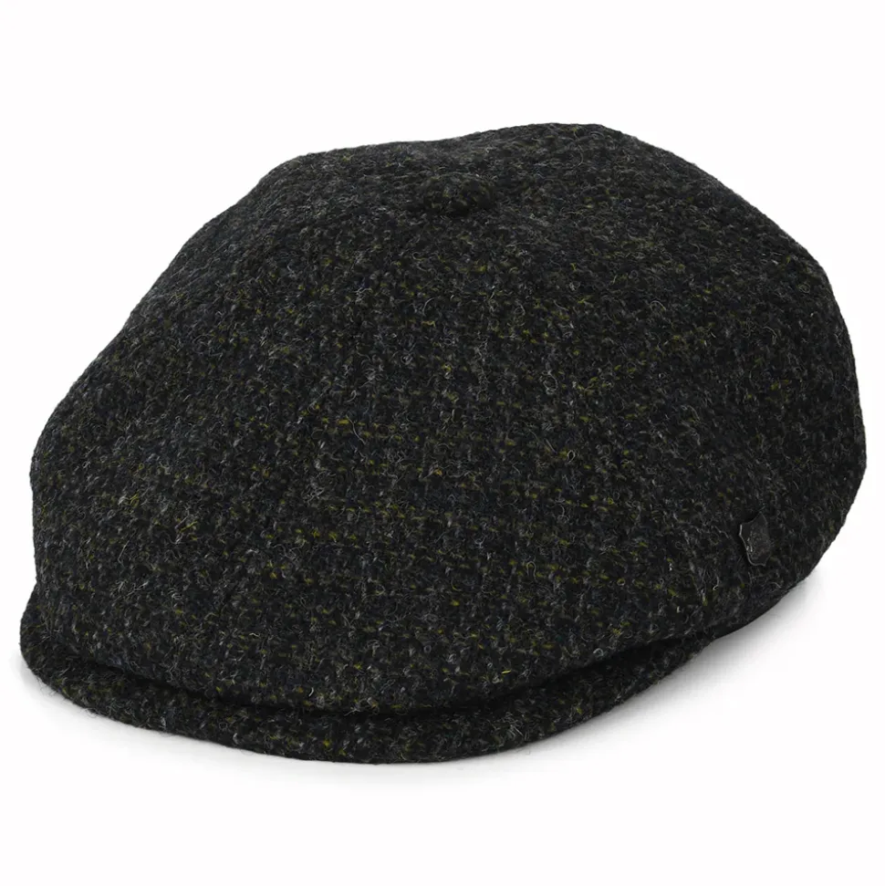 Store Casquette Gavroche en Harris Tweed à Carreaux Hudson anthracite Femme/Homme Casquettes Plates|Chapeaux Hiver
