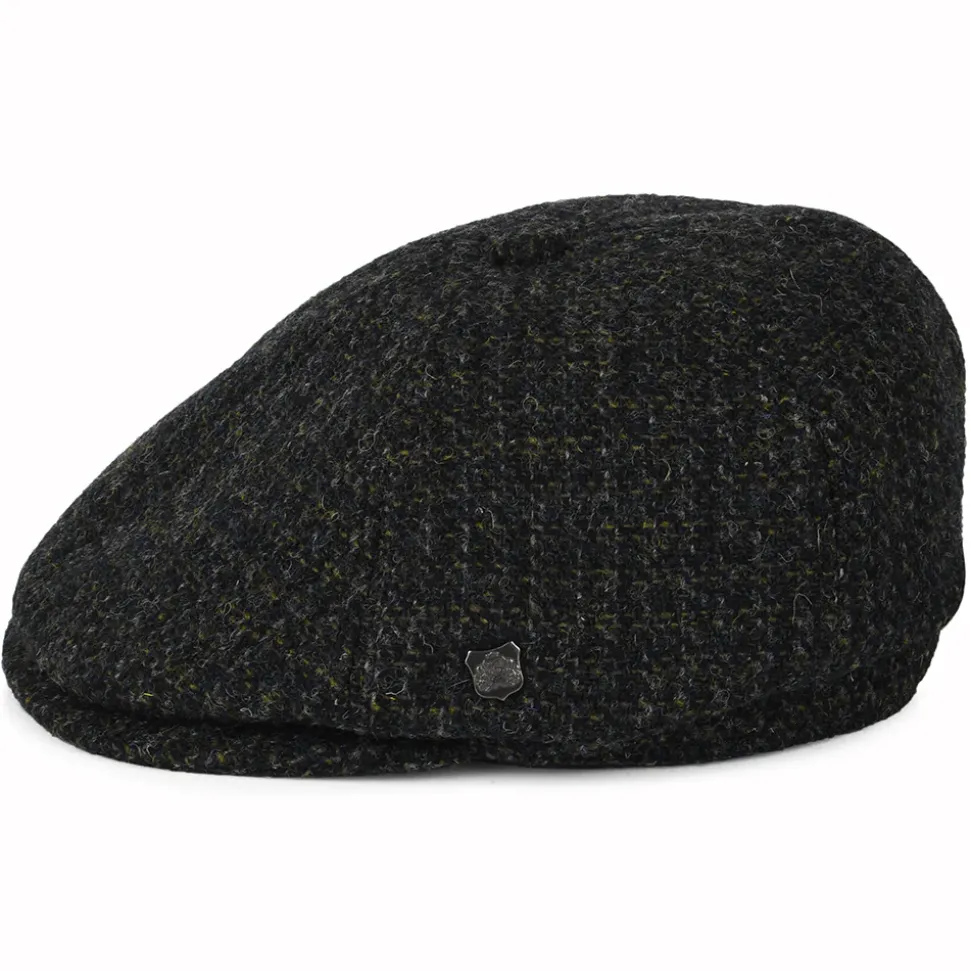 Store Casquette Gavroche en Harris Tweed à Carreaux Hudson anthracite Femme/Homme Casquettes Plates|Chapeaux Hiver