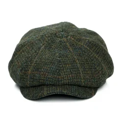 Discount Casquette Gavroche en Harris Tweed à Carreaux Carloway olive et mix de couleurs Femme/Homme Casquettes Plates|Chapeaux Hiver