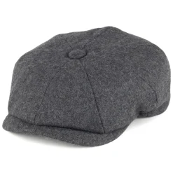 Fashion Casquette Gavroche en Laine Melton gris Femme Casquettes Plates|Casquettes Femme
