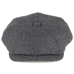 Fashion Casquette Gavroche en Laine Melton gris Femme Casquettes Plates|Casquettes Femme