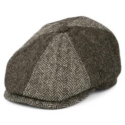 Fashion Casquette Gavroche en Laine Britannique Hexham marron clair-marron foncé Femme/Homme Casquettes Plates|Casquettes Plates