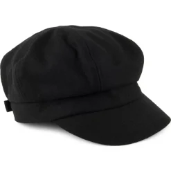 Sale Casquette Gavroche en Laine Mélangée noir SUR LA TÊTE Femme Chapeaux Hiver|Casquettes Plates