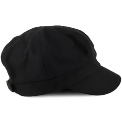 Sale Casquette Gavroche en Laine Mélangée noir SUR LA TÊTE Femme Chapeaux Hiver|Casquettes Plates