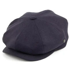 Online Casquette Gavroche en Lin bleu marine Femme Casquettes Plates|Casquettes Femme