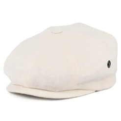 Cheap Casquette Gavroche en Lin crème Femme Casquettes Plates|Casquettes Femme