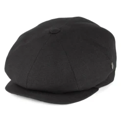 Best Sale Casquette Gavroche en Lin noir Femme Casquettes Plates|Casquettes Femme