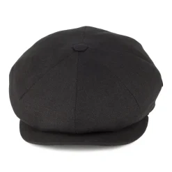 Best Sale Casquette Gavroche en Lin noir Femme Casquettes Plates|Casquettes Femme
