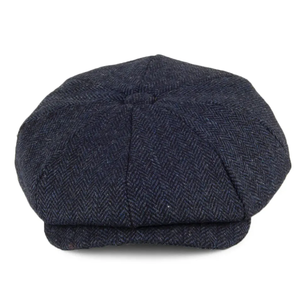 Cheap Casquette Gavroche en Tweed à Chevrons Country bleu marine Femme/Homme Casquettes Plates|Chapeaux Hiver