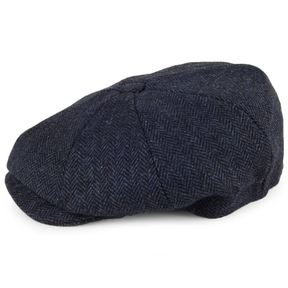 Cheap Casquette Gavroche en Tweed à Chevrons Country bleu marine Femme/Homme Casquettes Plates|Chapeaux Hiver