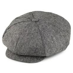 Shop Casquette Gavroche La Grosse Pomme en Tweed Chiné noir JAXON & JAMES Femme Casquettes Plates|Casquettes Femme
