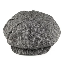 Shop Casquette Gavroche La Grosse Pomme en Tweed Chiné noir JAXON & JAMES Femme Casquettes Plates|Casquettes Femme