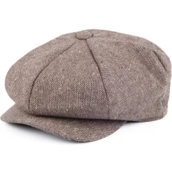 Best Sale Casquette Gavroche La Grosse Pomme en Tweed Chiné marron JAXON & JAMES Femme/Homme Casquettes Plates|Chapeaux Hiver