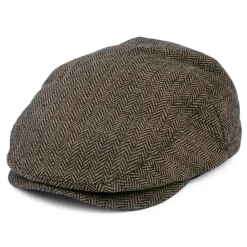 Best Sale Casquette Plate à Chevrons Hooligan marron-khaki Femme/Homme Casquettes Plates|Grandes Tailles