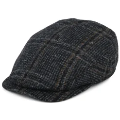 Cheap Casquette Plate à Visière Allongée en Harris Tweed Finsbay bleu marine Femme/Homme Casquettes Plates|Chapeaux Hiver