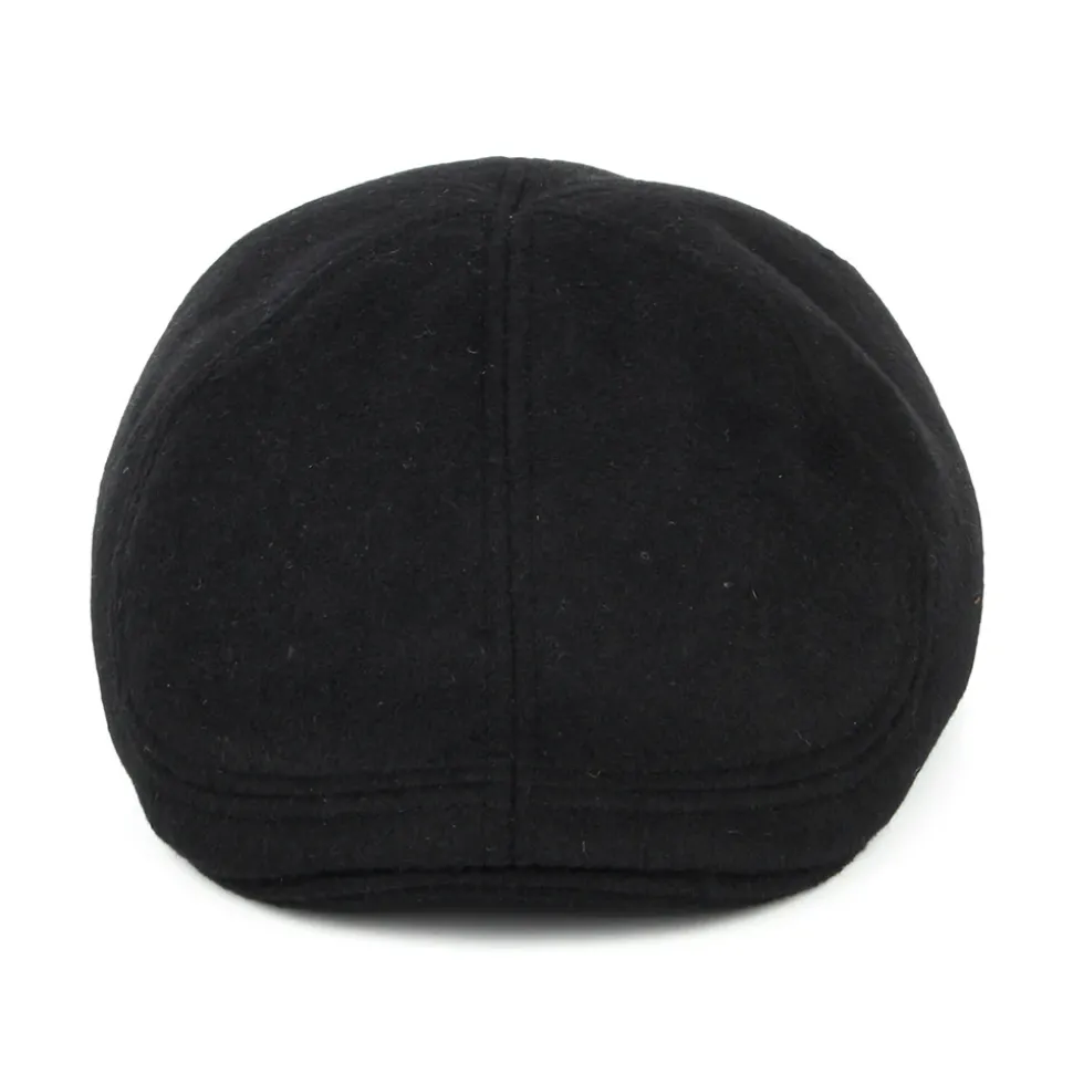 Store Casquette Plate Bec-de-Canard en Laine Brossée Mélangée Porto noir Femme/Homme Casquettes Plates|Chapeaux Hiver