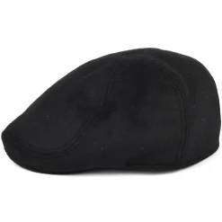 Store Casquette Plate Bec-de-Canard en Laine Brossée Mélangée Porto noir Femme/Homme Casquettes Plates|Chapeaux Hiver