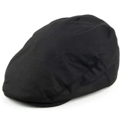 Clearance Casquette Plate en Coton Ciré noir Femme Casquettes Plates|Casquettes Femme