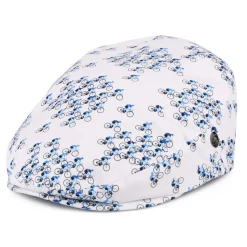 Outlet Casquette Plate en Coton Tour de Vélo blanc-bleu Femme/Homme Casquettes Plates|Grandes Tailles