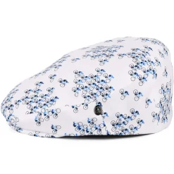 Outlet Casquette Plate en Coton Tour de Vélo blanc-bleu Femme/Homme Casquettes Plates|Grandes Tailles