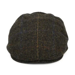 Hot Casquette Plate en Harris Tweed à Carreaux Stornoway olive et mix de couleurs Femme/Homme Casquettes Plates|Chapeaux Hiver